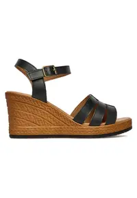 Sandale dama piele naturala - elegante - negru - Negru