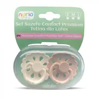 Set Suzete Confort Premium - Tetina din Latex, Culori Crem si Roz Pudrat