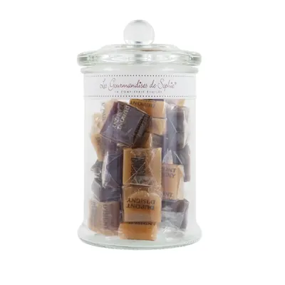 Borcan cu caramele ciocolata / vanilie - caramels (chocolat / vanille)