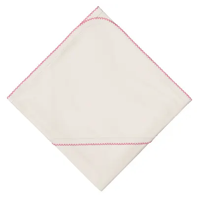Scutec cu glugă pentru bebeluși Bio Baby - cu margine roz