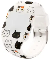 Ceas digital I-Total Cats - Alb