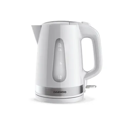 Fierbator electric Daewoo DKE220W, 2200 W, 1.7 L, indicator luminos, oprire automata, Alb