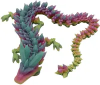 3D Print 3D Morph Lab - Dragon mediu, cristal, gradient, curcubeu, luminescent