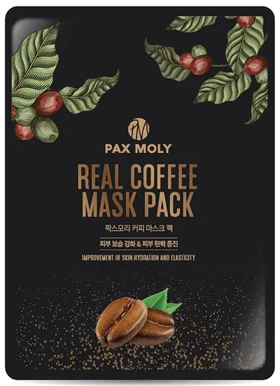 Pax Moly Mască de față folie cu cafea, 25 ml