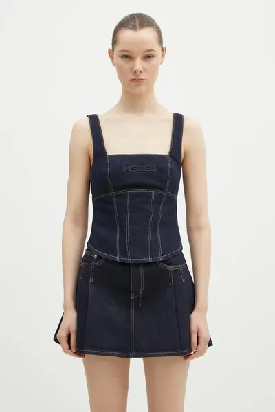 KSUBI bluză subțire din denim Hera Bustier Zenith Pop