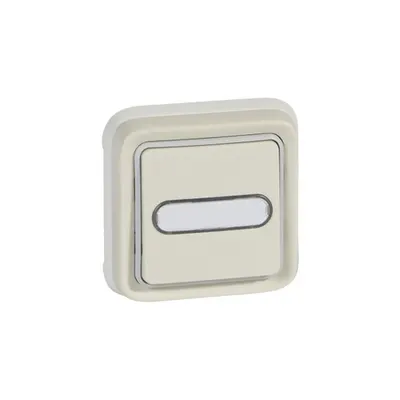 Push-button Plexo IP55 - illuminated changeover + label holder -flush mounting -alb
