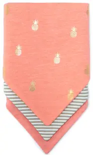 Set 3 bavete - esarfa Kiki Bibs - Pineapples