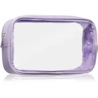 Notino Travel Collection Medium Clear Organizer geantă de cosmetice transparentă M Purple 24x12,5x5 cm 1 buc