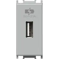 Modul Incarcator USB 5V 2,1A 1M argint, TEM Modul TEM-EM66ES-B
