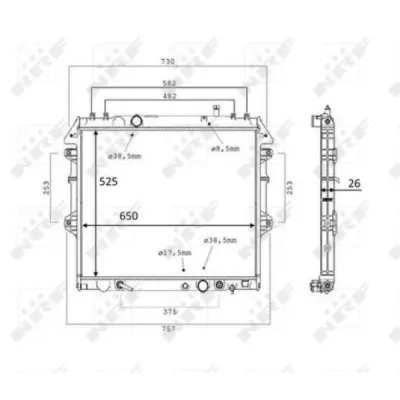 Radiator, racire motor NRF 58534
