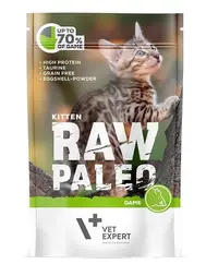 VETEXPERT RAW PALEO Kitten hrana pui pisica 100 g cu vanat