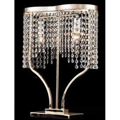 Veioza Diamant Crystal Toils 2 becuri,dulie E14,230V,Diam. 40cm ,H36cm,Auriu