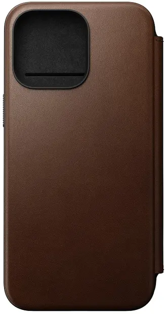 Husă Nomad - Modern Leather Folio, iPhone 15 Pro Max, maro