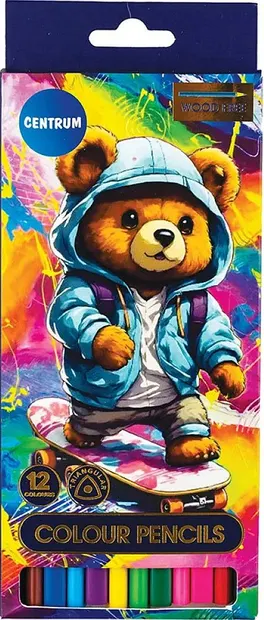 Creioane colorate Centrum Office - Bear, 12 culori