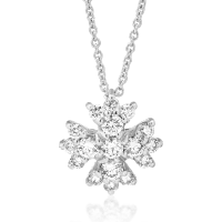 Lant cu pandantiv din aur alb cu diamante de 0.58ct