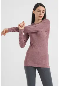 Bluza pentru trekking Pelina - Violet melange