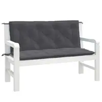 vidaXL Pernă bancă de grădină 2 buc melanj antracit 120x50x7 cm textil
