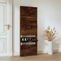 Gossi pantofar, stejar fumuriu, 59x17x169 cm, lemn compozit