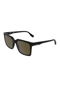 Ochelari de soare uni cu lentile patrate - Negru