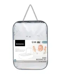 Set lenjerie copii cu 6 piese KikkaBoo Sleepy Sheep 80x40 cm din bumbac ranforce certificat OEKOTEX,compatibila patut co-sleeper sau landou,contine pernafata de pernacearceafhusa pilotapilotaprotectie impermeabila