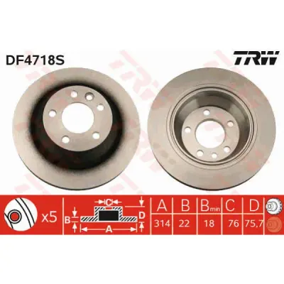 Disc frana TRW DF4718S