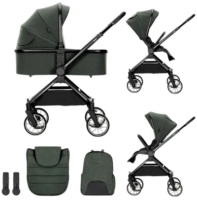 Cărucior pentru bebeluși 2 în 1 Lorelli Premium - Reya, verde