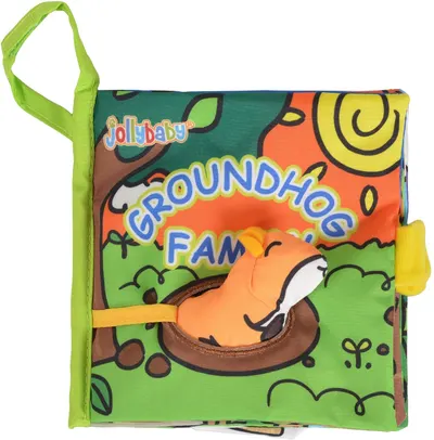 Carte moale cu jucărie Jollybaby - Groundhog