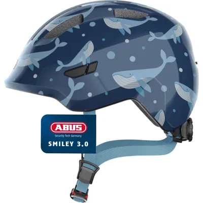 Casca copii ABUS Smiley 3.0 blue whale S (45-50 cm)