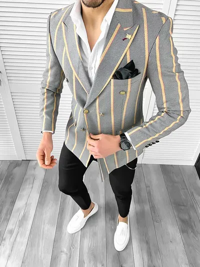 Tinuta barbati smart casual Pantaloni + Camasa + Sacou 10546