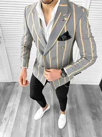 Tinuta barbati smart casual Pantaloni + Camasa + Sacou 10546