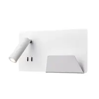 Corp iluminat de perete, aplica, lumini SOMNILA SPOT perete, alb cu LED-uri de interior montat pe suprafata de perete lumina 3000K alb versiune dreapta incl. conexiune USB,