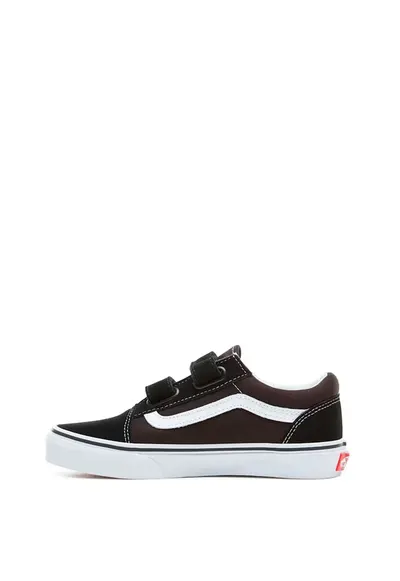 Tenisi cu inchidere velcro si insertii din piele intoarsa Old Skool