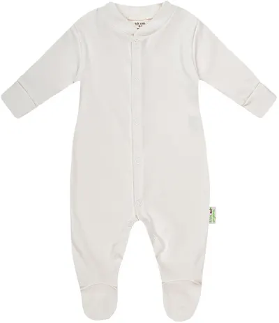 Salopetă pentru bebeluşi Bio Baby - Bumbac organic, 62 cm, 3-4 luni, ecru