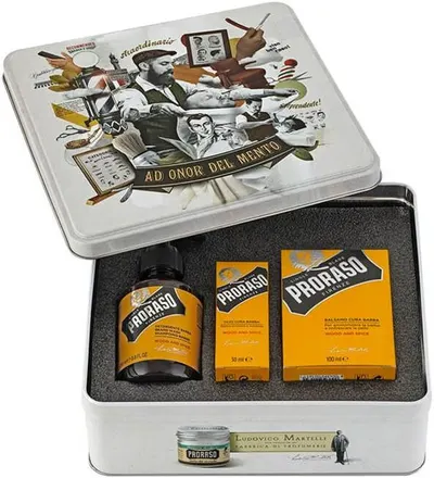 Proraso Wood and Spice Set - Șampon, ulei și balsam de barbă, 200 + 30 + 100 ml