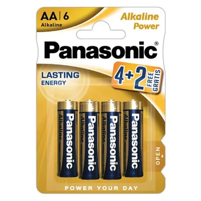 Baterii AA R6, blister 4 + 2 Buc. Panasonic Bronze