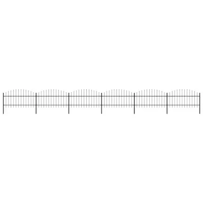 vidaXL Gard de grădină cu vârf tip suliță din oțel 1005x125 cm, negru
