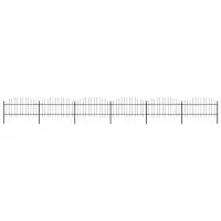 vidaXL Gard de grădină cu vârf tip suliță din oțel 1005x125 cm, negru