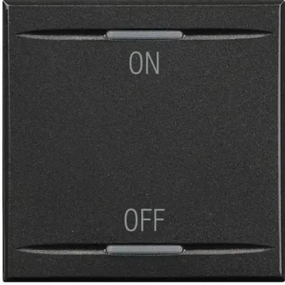 Capac tasta Axolute MyHOME BUS - simbol PORNIT/OPRIT - 2 module - antracit