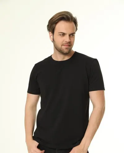 Tricou Barbat Full Lycra Negru Engros