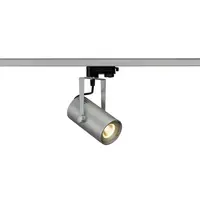 Iluminat decorativ pe sina, Traseele EURO SPOT TRACK, mici gri, 9W COB cu LED-uri, gri-argintiu, 36 °, 3000K, incl. adaptor 3 circuite