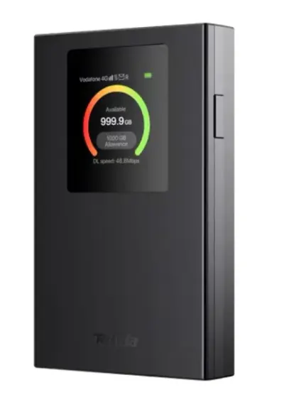 Router Portabil Tenda MF6, LTE 4G, Wi-Fi 6, 2.4 GHz, 286Mbps, Nano SIM (Negru)