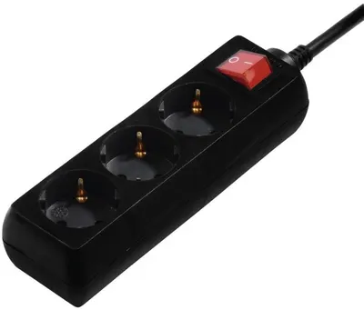 Prelungitor Hama - 108835, 3 prize, 5m, negru