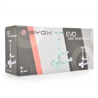 Trotineta 2in1 pentru copii Byox Evo Mint de la 18 luni, cu scaunel pliabil, roti ABEC-5 din PU cu lumini LED, Ghidon cu inaltime reglabila 63-75 cm si frana spate