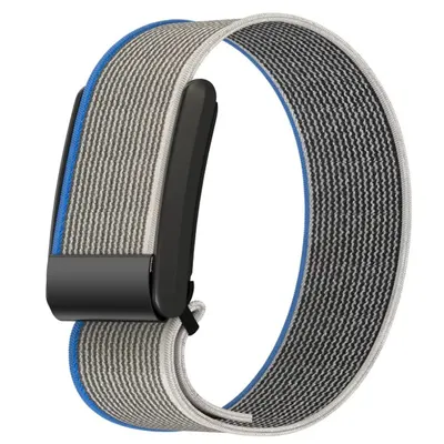 Curea Woven Sport, Compatibila cu Whoop, Ajustabila, Nylon elastic, Gri si albastru Engros