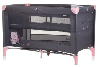 Tarc portabil cu 2 niveluri Chipolino - Ariel, flamingo