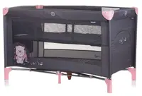 Tarc portabil cu 2 niveluri Chipolino - Ariel, flamingo