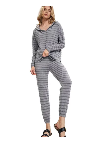 Pantaloni dama - trening - gri - poliester/viscoza