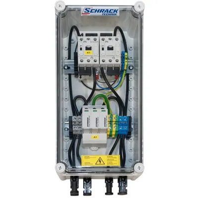 Cofret cu descarcator pentru instalatii fotovoltaice ( pentru 1 invertor ) PV-CombiBox BC Prot.+Fire 1MppTracker1000Vdc Schrack PVPF1001