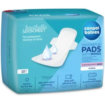 Canpol babies Postpartum Pads With Wings absorbante postnatale ziua