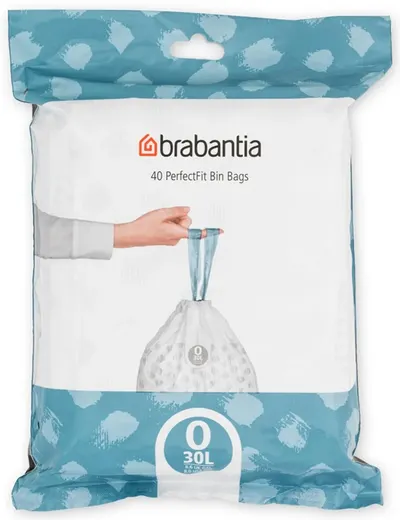 Sac de gunoi Brabantia - PerfectFit FlatBack+/Bo, mărimea O, 30 l, 40 buc